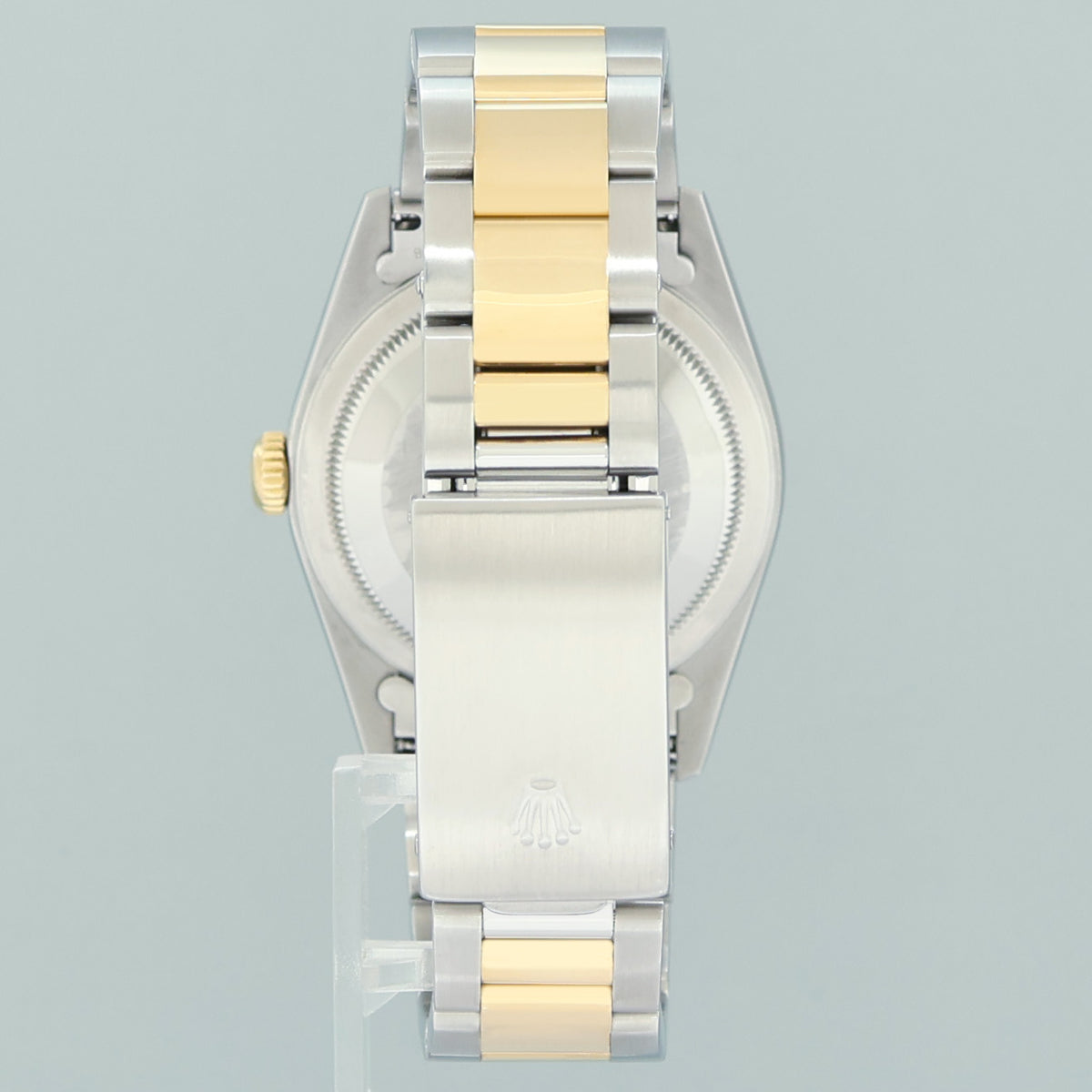 MINT Rolex DateJust 16233 Two Tone Yellow Gold Oyster White Roman Watch Box