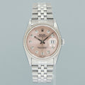 MINT Rolex DateJust 16234 Pink Diamond Jubilee White Gold Fluted 36mm Watch Box