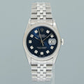MINT Rolex DateJust 16234 Blue Diamond Jubilee White Gold Fluted Watch Box
