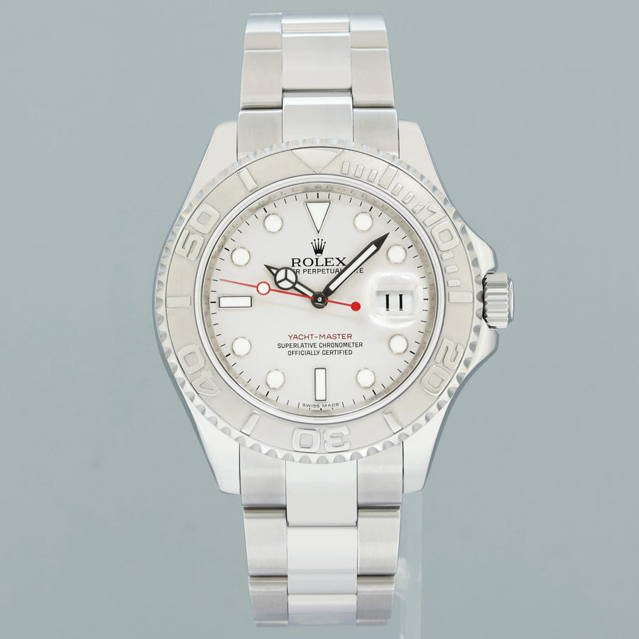 2010 MINT PAPERS Rolex 16622 Yacht-Master Steel 40mm Platinum Bezel Oyster Watch Box