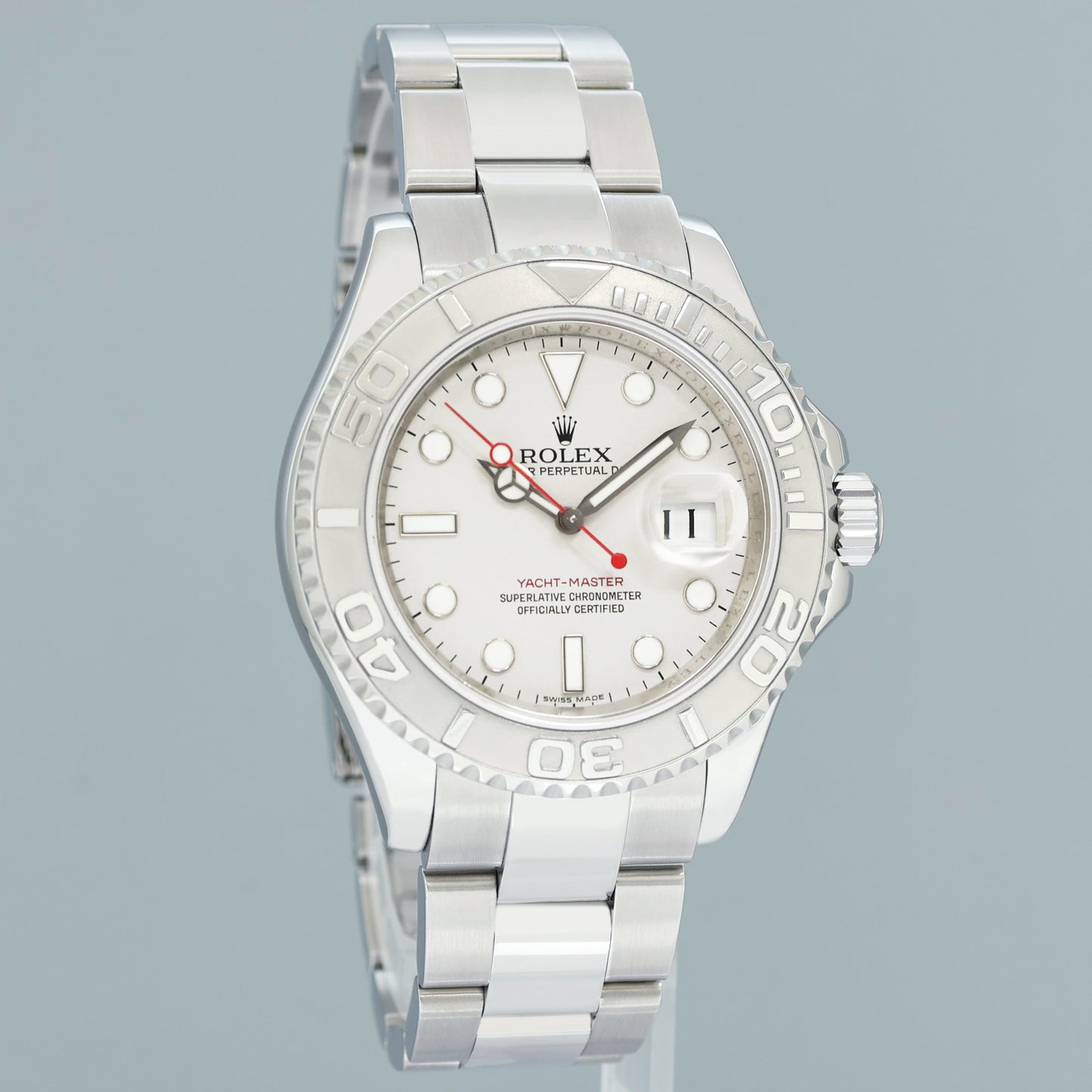 2010 MINT PAPERS Rolex 16622 Yacht-Master Steel 40mm Platinum Bezel Oyster Watch Box