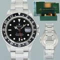 2002 MINT Rolex 16710LN GMT-Master II Black Bezel Steel 40mm Watch Box