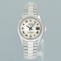 MINT Rolex 79166 Platinum 26mm President Datejust Mother of Pearl Watch Box