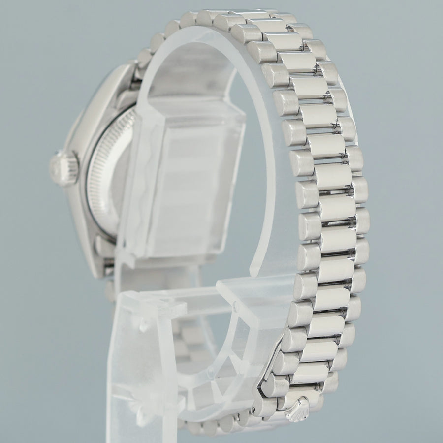 MINT Rolex 79166 Platinum 26mm President Datejust Mother of Pearl Watch Box