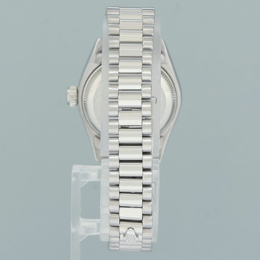MINT Rolex 79166 Platinum 26mm President Datejust Mother of Pearl Watch Box