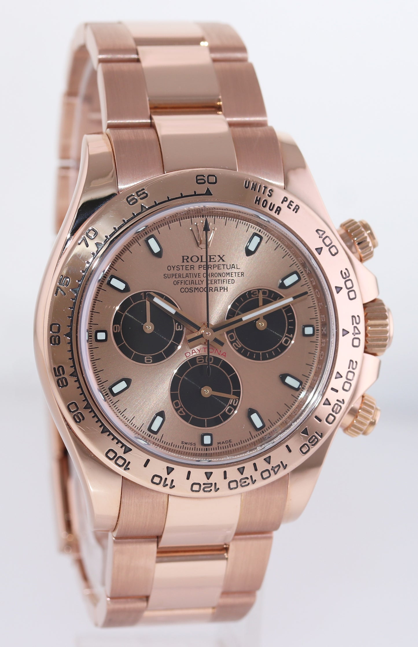 MINT Rolex Daytona Cosmograph Rose Gold Sundust Panda 116505 Chrono Watch Box