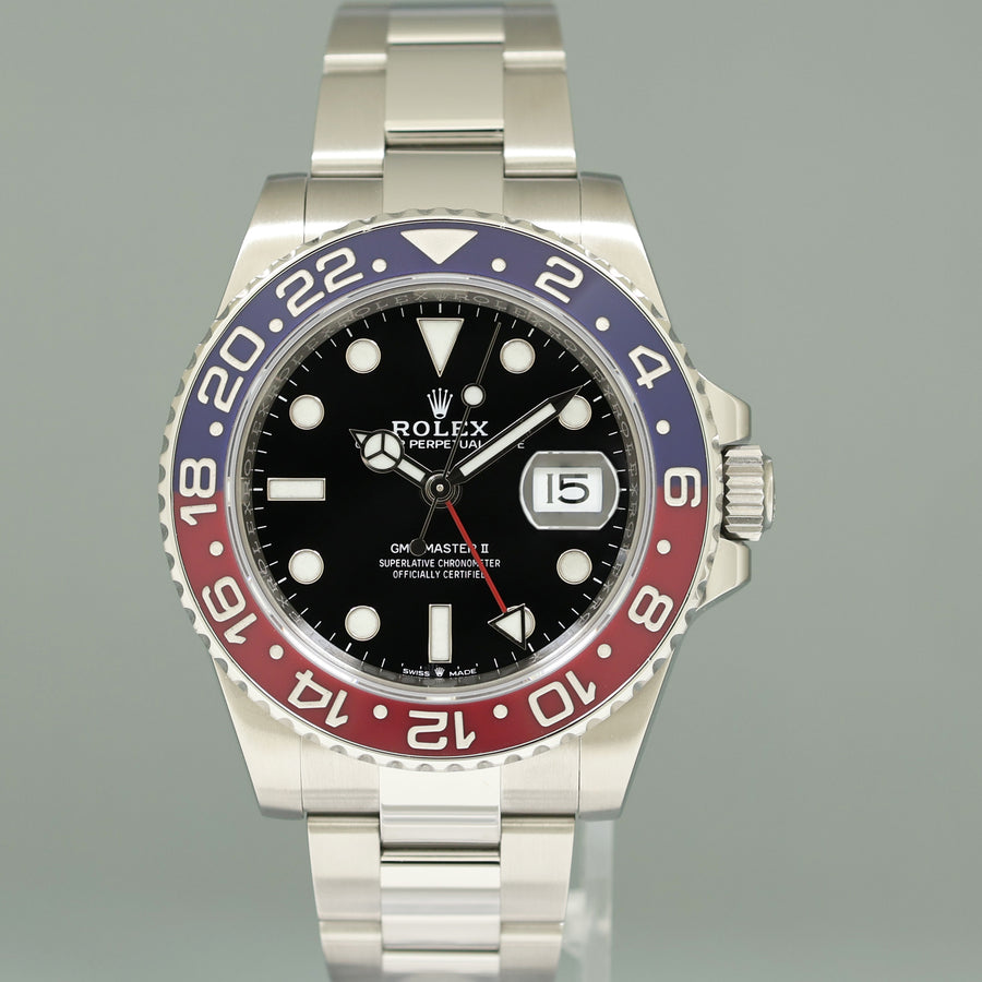 2025 RSC PAPERS Rolex GMT Master PEPSI Red Blue Oyster Ceramic 126710BLRO Watch