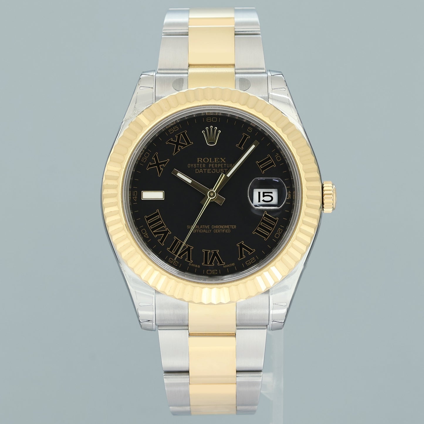 STICKERS NEW Rolex Datejust 2 Wimbledon 116333 Two-Tone Yellow Gold Oyster Watch Box