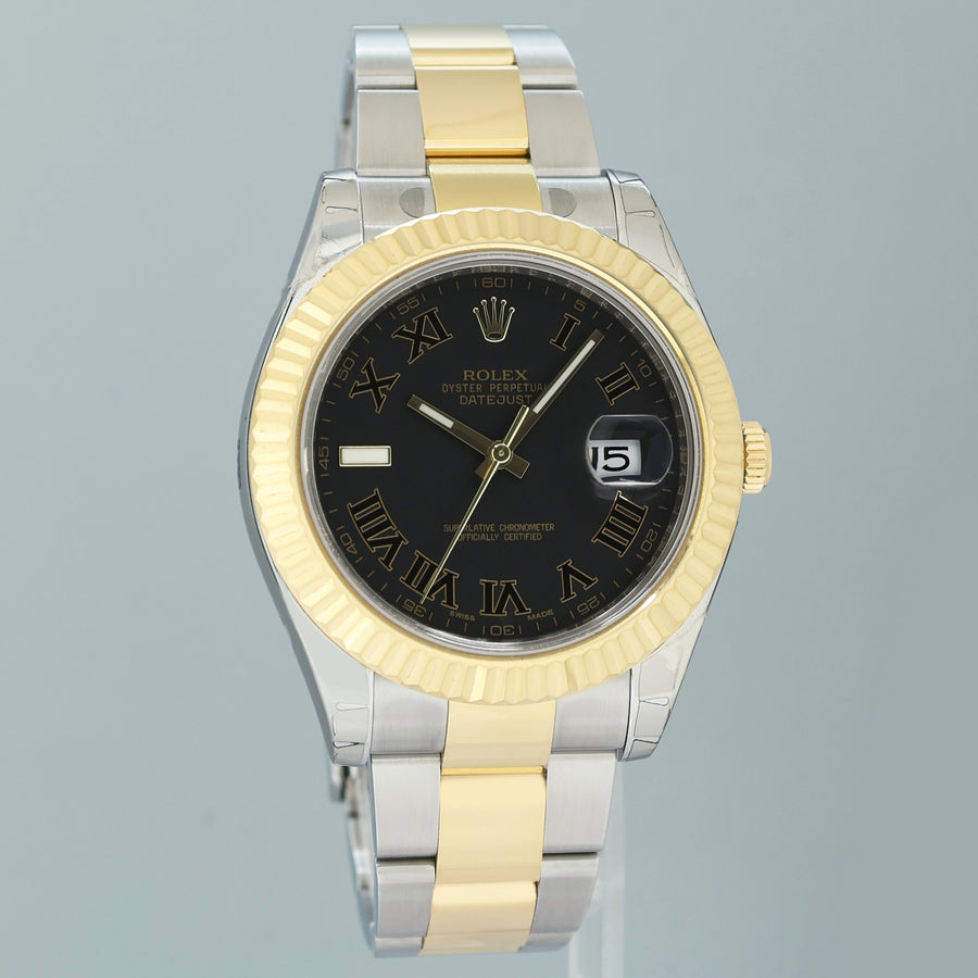 STICKERS NEW Rolex Datejust 2 Wimbledon 116333 Two-Tone Yellow Gold Oyster Watch Box