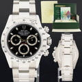 2004 MINT PAPERS Rolex 116520 Daytona Black Steel 40mm Cosmograph Watch Box