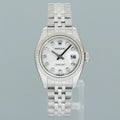 PAPERS MINT Ladies Rolex DateJust 179174 Silver Anniversary Diamond Jubilee 26mm Watch