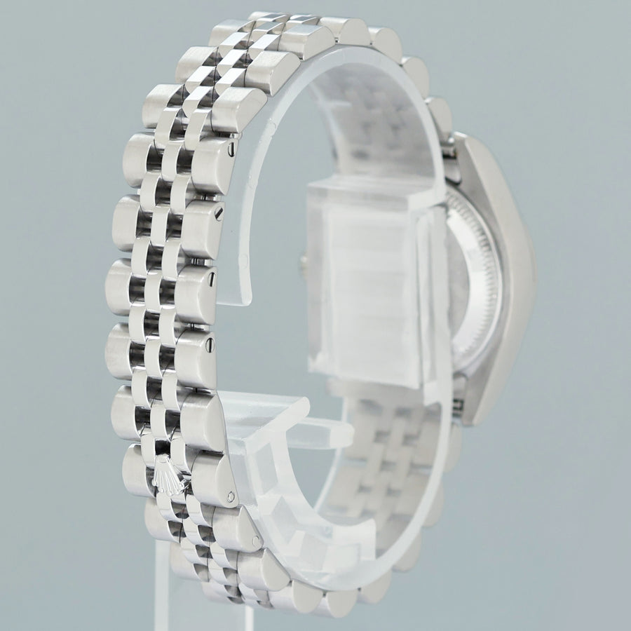 PAPERS MINT Ladies Rolex DateJust 179174 Silver Anniversary Diamond Jubilee 26mm Watch