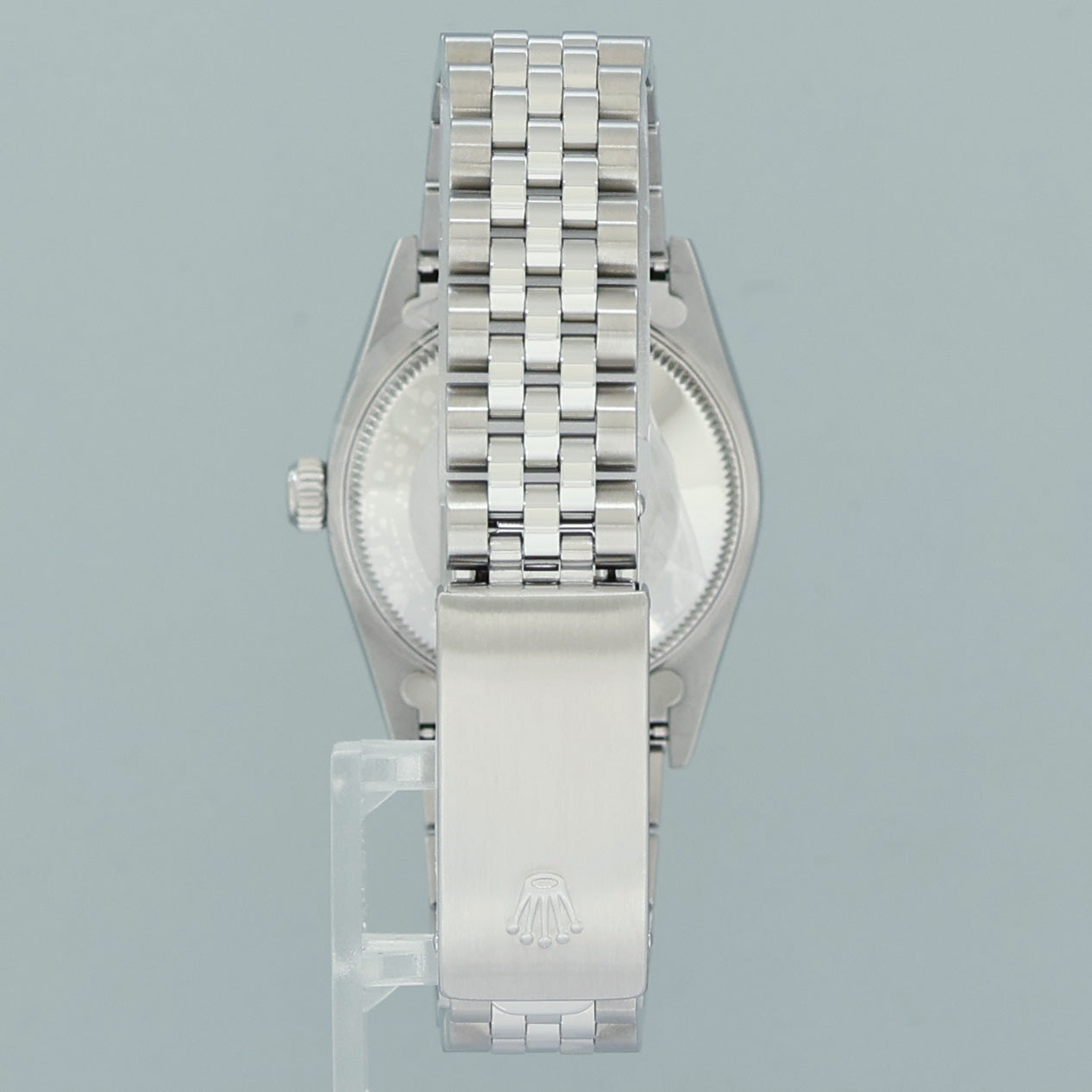 PAPERS Blue Diamond Ladies Rolex Midsize 31mm Datejust Jubilee Steel 68274 Watch Box