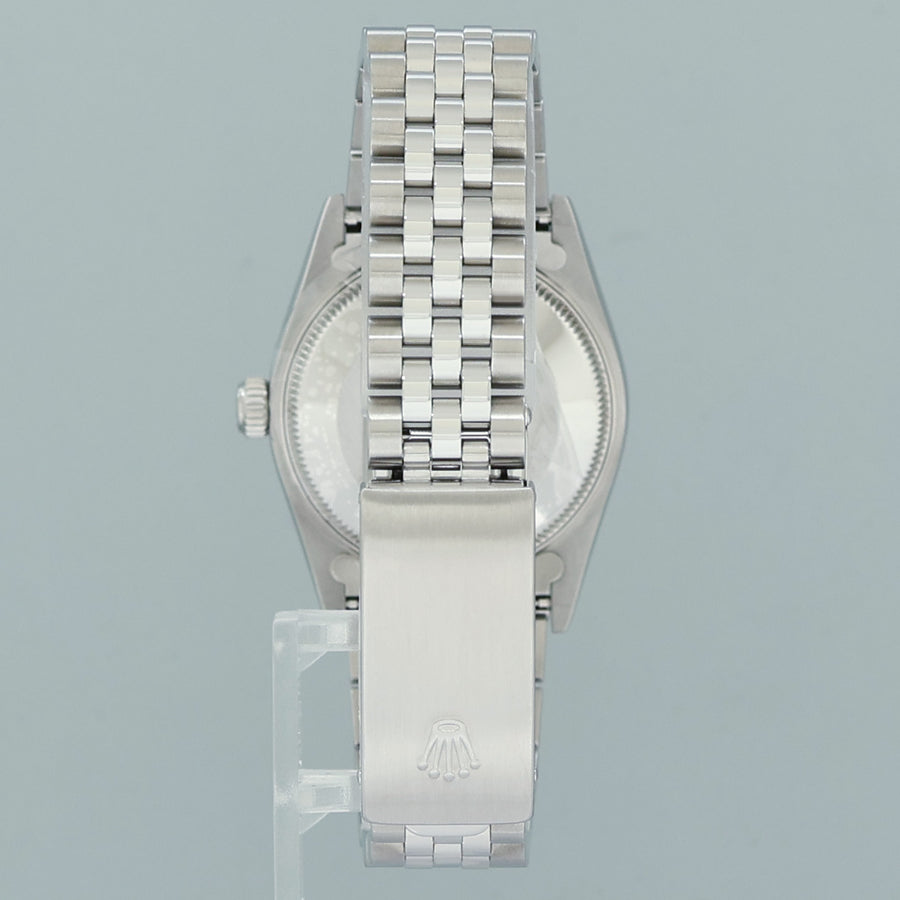 PAPERS Blue Diamond Ladies Rolex Midsize 31mm Datejust Jubilee Steel 68274 Watch Box