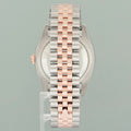 MINT 2015 PAPERS Rolex 116231 Jubilee DateJust Tone Rose Gold 36mm Silver Roman Watch