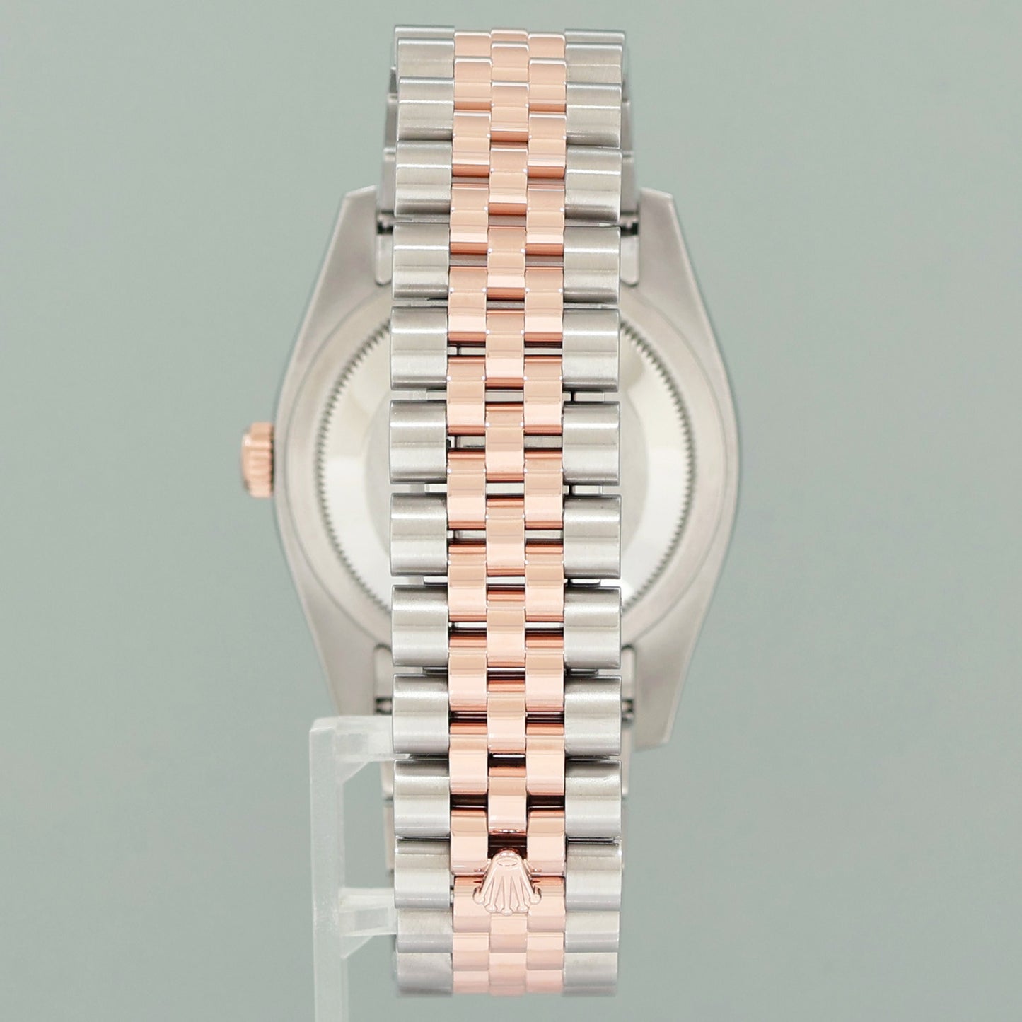 MINT 2015 PAPERS Rolex 116231 Jubilee DateJust Tone Rose Gold 36mm Silver Roman Watch