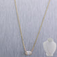 14k Yellow Gold 0.25ct Marquise Cut Diamond 18" Adjustable Necklace