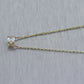 14k Yellow Gold 0.25ct Marquise Cut Diamond 18" Adjustable Necklace