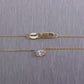 14k Yellow Gold 0.25ct Marquise Cut Diamond 18" Adjustable Necklace