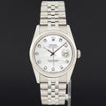 MINT Rolex DateJust 16234 Diamond Mother of Pearl Jubilee Band 36mm Watch Box