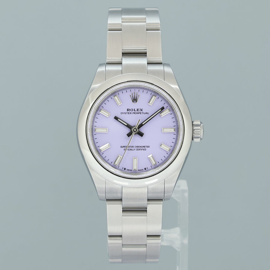 NEW AUG 2026 PAPERS Rolex 276200 Oyster Perpetual 28mm Lavender Oyster Watch Box