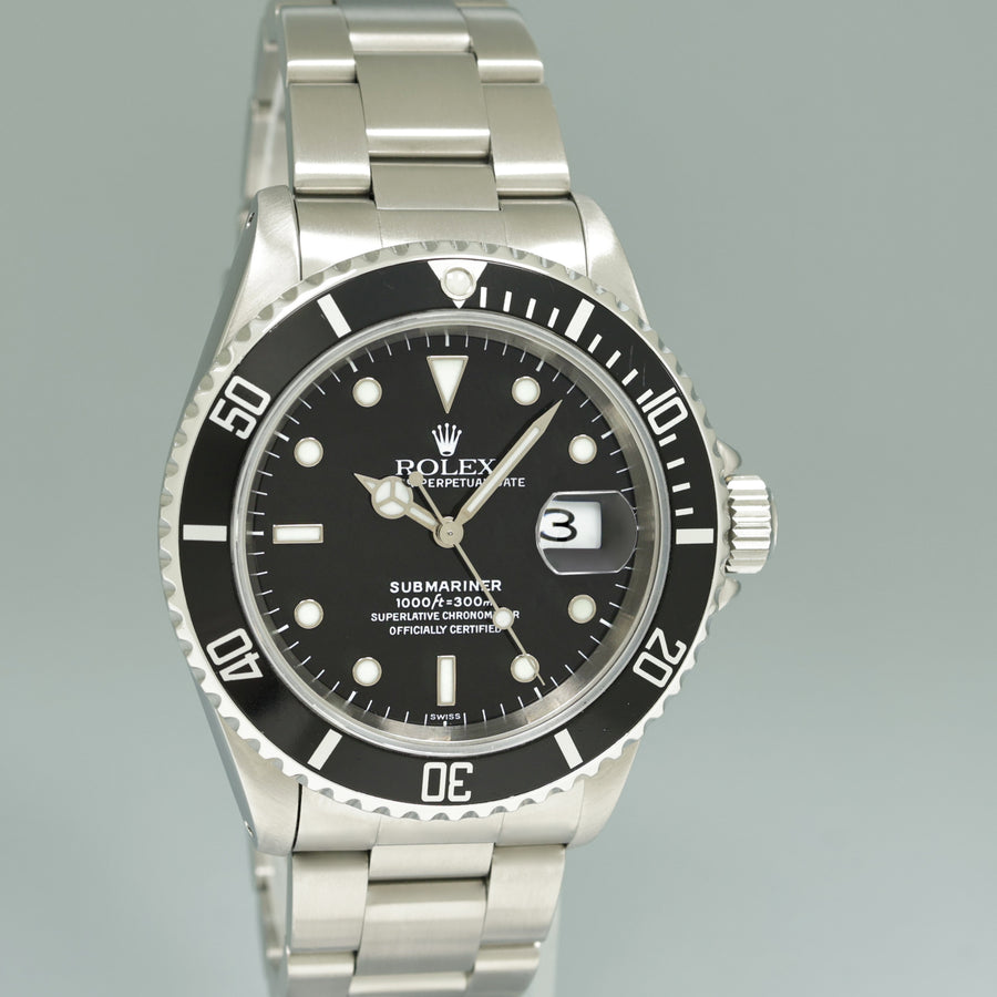 1994 MINT PAPERS Rolex Submariner Date 16610 Steel Black 40mm Watch Box