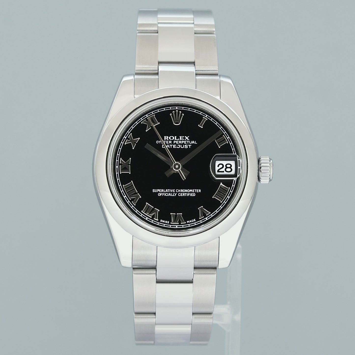 2010 PAPERS MINT Rolex Datejust 178240 Stainless Steel 31mm Black Roman Watch Box