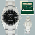 2010 PAPERS MINT Rolex Datejust 178240 Stainless Steel 31mm Black Roman Watch Box