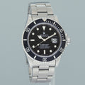 MINT Rolex Submariner Date 16800 Steel Black 40mm Oyster Watch Box