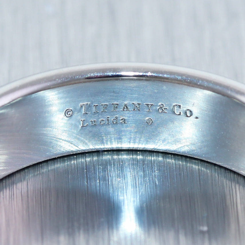 Men's Tiffany & Co. Platinum 0.10ct Diamond Lucida Wedding Band Ring