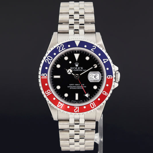 1991 MINT Rolex GMT-Master 16700 Pepsi Red Blue Jubilee 40mm Steel Watch Box