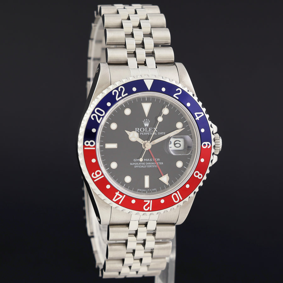 1991 MINT Rolex GMT-Master 16700 Pepsi Red Blue Jubilee 40mm Steel Watch Box