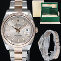 MINT 2023 Rolex DateJust 41 126331 Sundust Everose Gold 18k Two-Tone Oyster Watch
