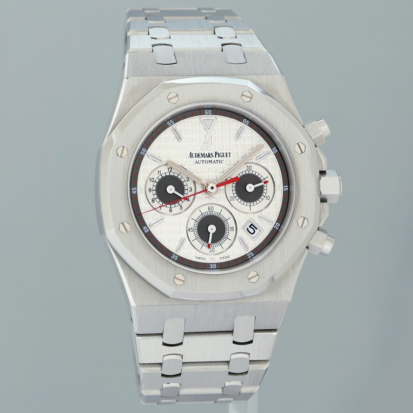2009 PAPERS MINT Audemars Piguet 26300ST Royal Oak Silver Panda Chrono 39mm Watch