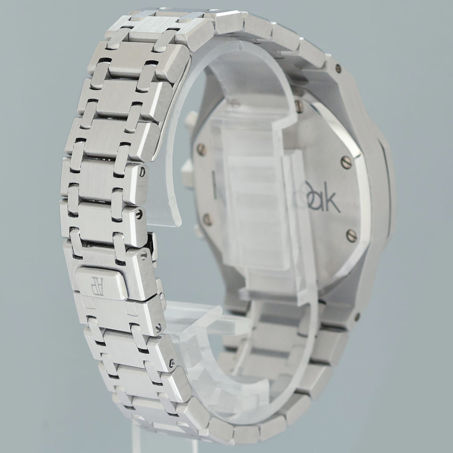 2009 PAPERS MINT Audemars Piguet 26300ST Royal Oak Silver Panda Chrono 39mm Watch