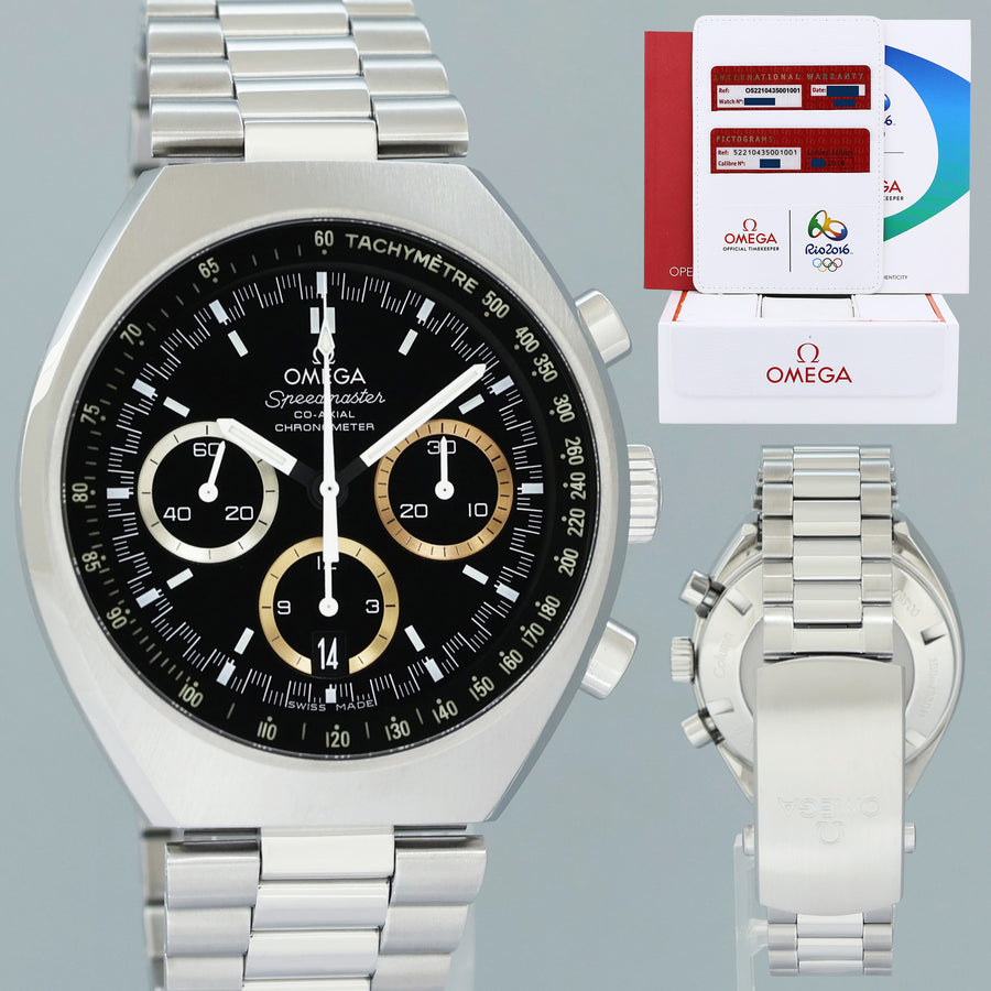 PAPERS MINT Omega Speedmaster Mark II Rio 2016 522.10.43.50.01.001 43MM Black Watch
