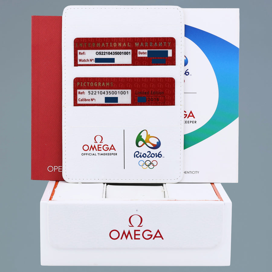 PAPERS MINT Omega Speedmaster Mark II Rio 2016 522.10.43.50.01.001 43MM Black Watch
