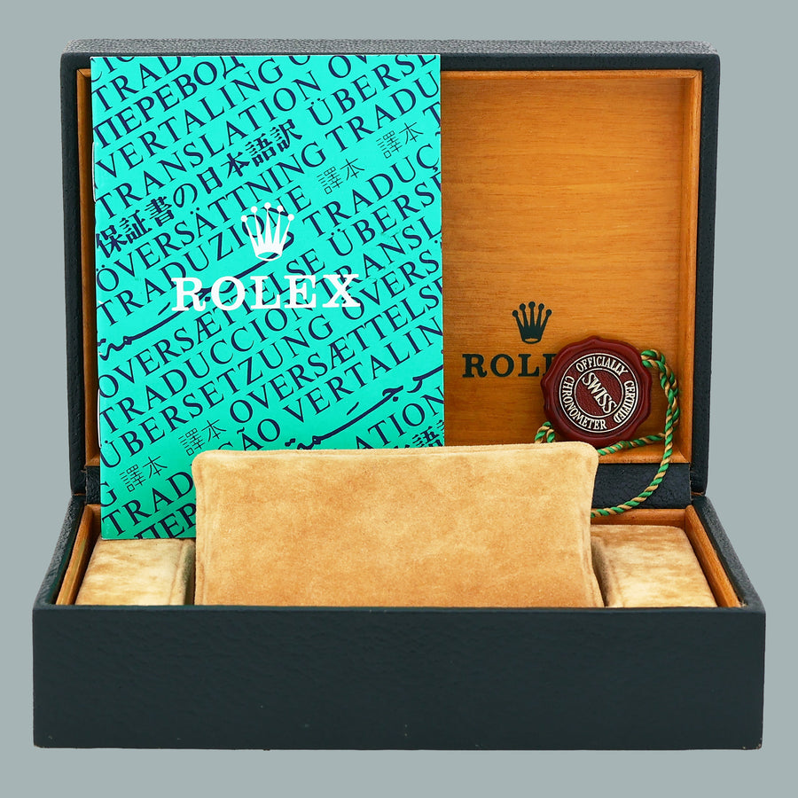 MINT Rolex DateJust 6917 Blue Diamond Two Tone Gold 26mm Jubilee Watch Box