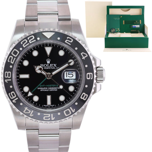 MINT PAPERS Rolex GMT Master II 116710 Steel Ceramic 40mm Black Watch Box
