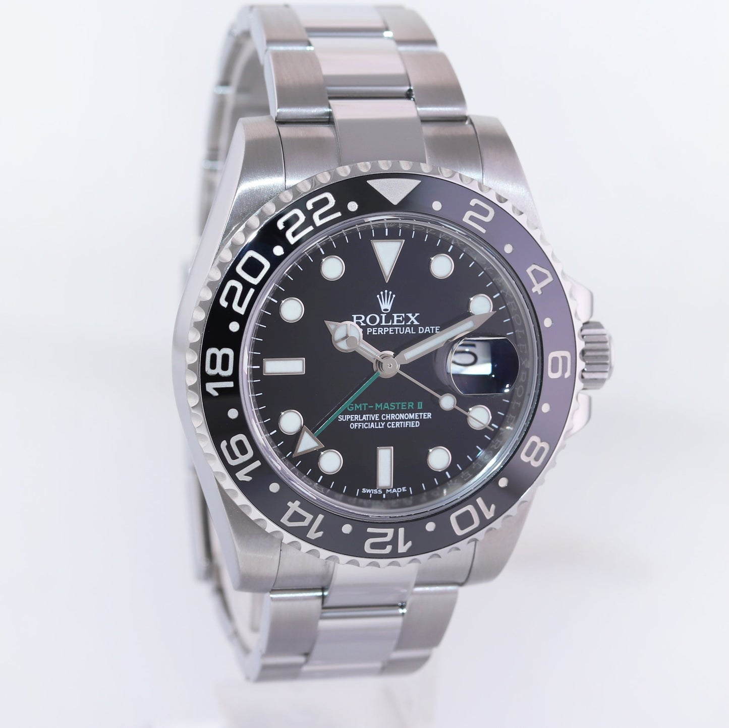 2011 MINT PAPERS Rolex GMT Master II 116710 Steel Ceramic 40mm Black Watch Box