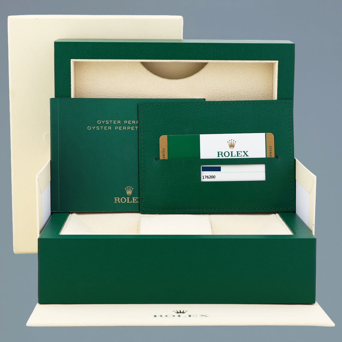 MINT 2018 PAPERS Rolex 176200 Oyster Perpetual 26mm Green Watch Box