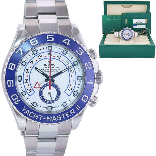 MINT PAPERS Rolex Yacht-Master II Steel White 44mm Blue Ceramic 116680 Watch Box