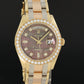 2014 MINT Rolex Masterpiece Day Date 18948 Tahitian Dark MOP Diamond Tridor Gold Watch