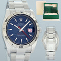 2013 MINT Rolex 116264 DateJust Turn-O-Graph Steel Blue Stick White Gold Fluted Watch