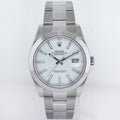 2021 MINT Rolex DateJust 41mm 41 Steel 126300 White Stick Oyster Watch Box