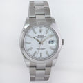 2021 MINT Rolex DateJust 41mm 41 Steel 126300 White Stick Oyster Watch Box