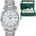2024 NEW PAPERS Rolex DateJust 41mm 41 Steel 126300 White Stick Oyster Watch Box