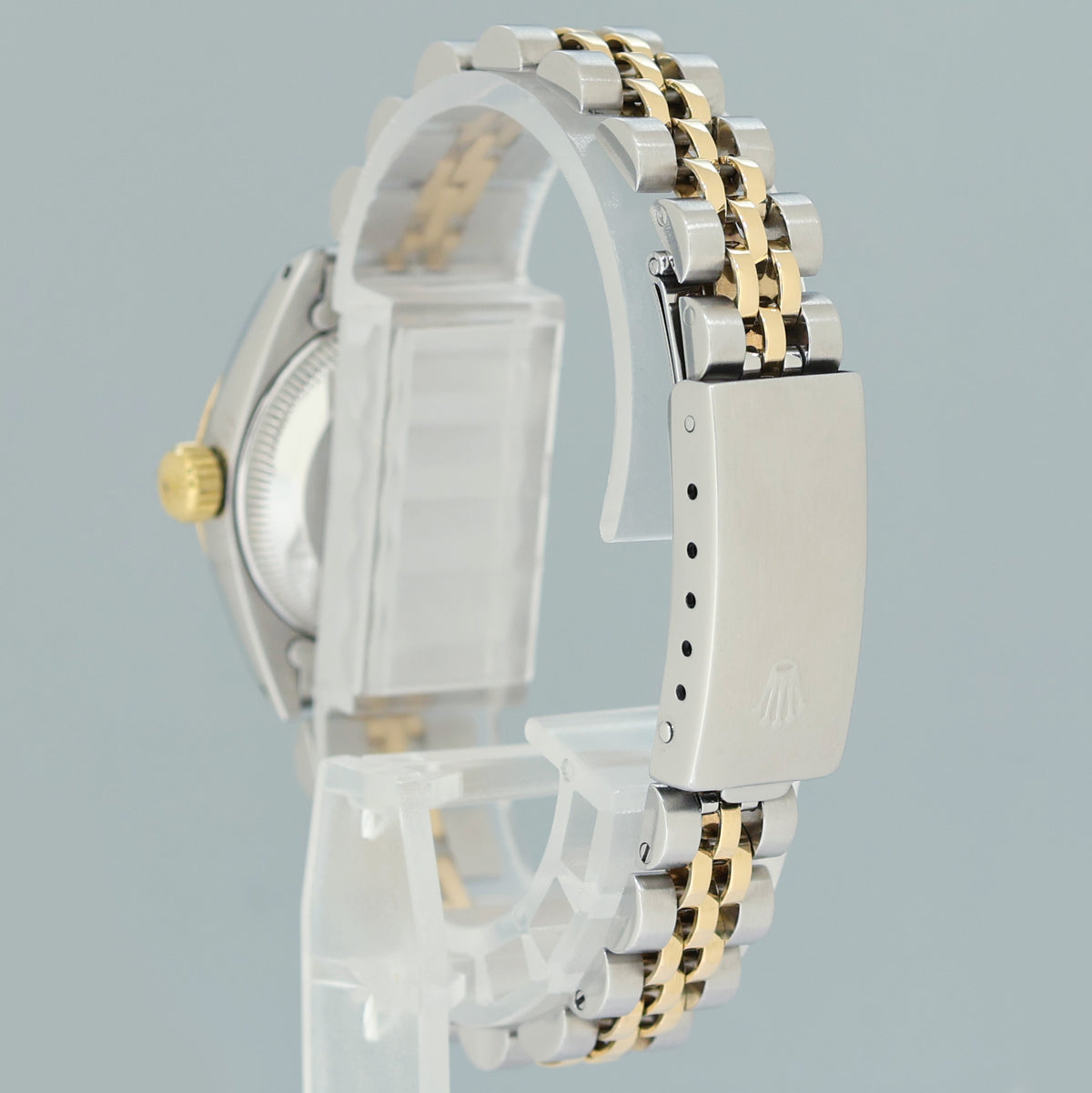 PAPERS Ladies Rolex 26mm DateJust 6917 Two Tone Gold Jubilee Silver Dial Watch Box