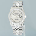 MINT 2004 Rolex DateJust 36mm Silver Roman Dial Jubilee 16220 Steel Watch Box