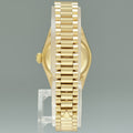 MINT 69178 Pearl Diamond Ladies Rolex DateJust President 26mm Yellow Gold Watch